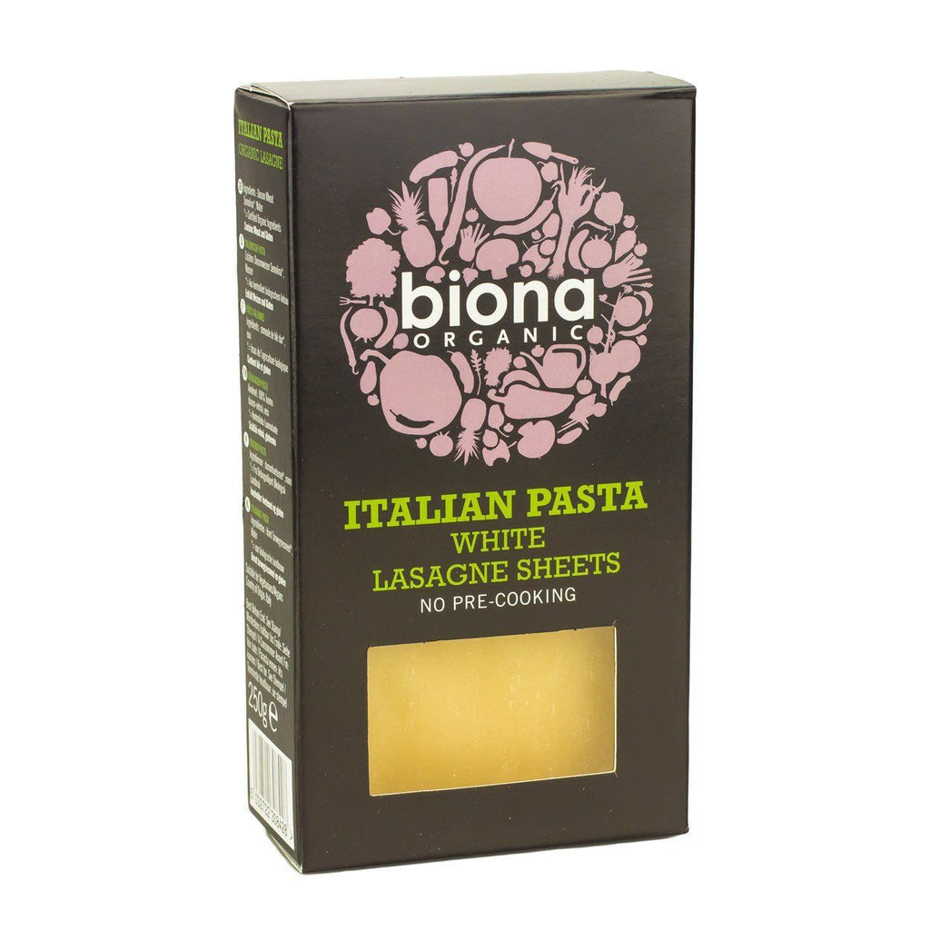 Lasagne Pasta Sheets ~ Organic White Wheat ~  Biona - 250g